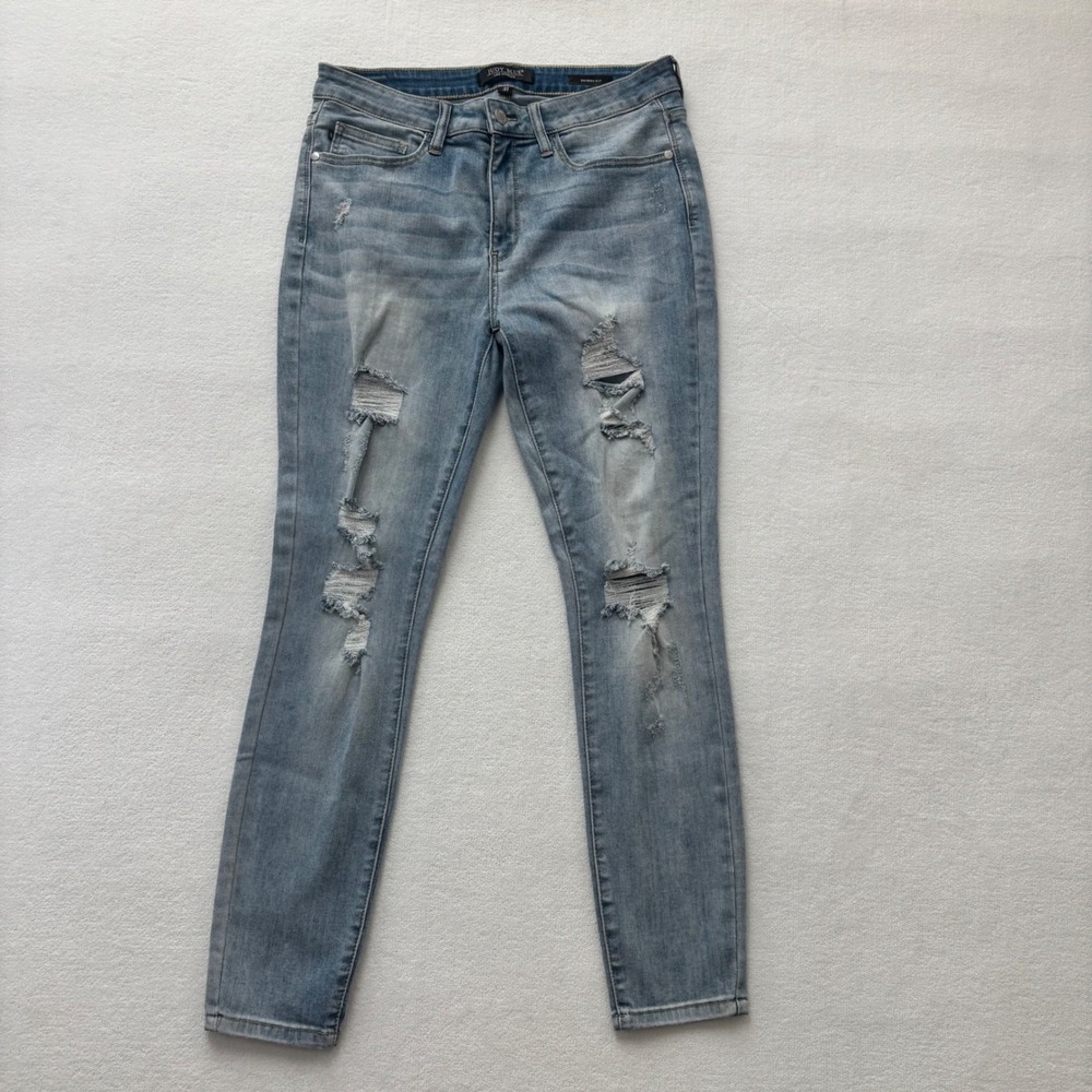 Judy Blue Skinny Fit Jeans Women 31 Light‎ Wash Distressed JB82125-JS LT